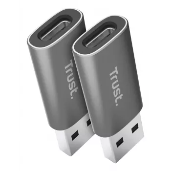 Trust Calyx USB Type-C USB Type-A Grey Connector 1 USB Type-C Connector 2 USB Type-A