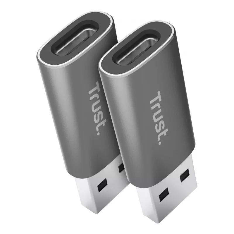 Trust Calyx USB Type-C USB Type-A Grey Connector 1 USB Type-C Connector 2 USB Type-A