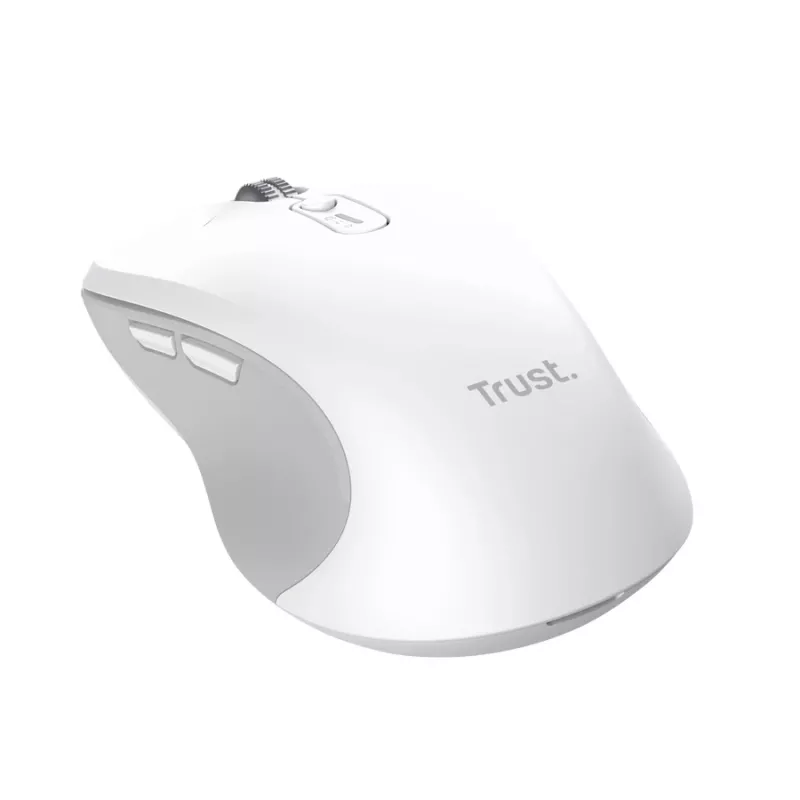 Wireless Ambidextrous Mouse TRUST 25674 — Bluetooth, 3200 DPI, 9 buttons, white