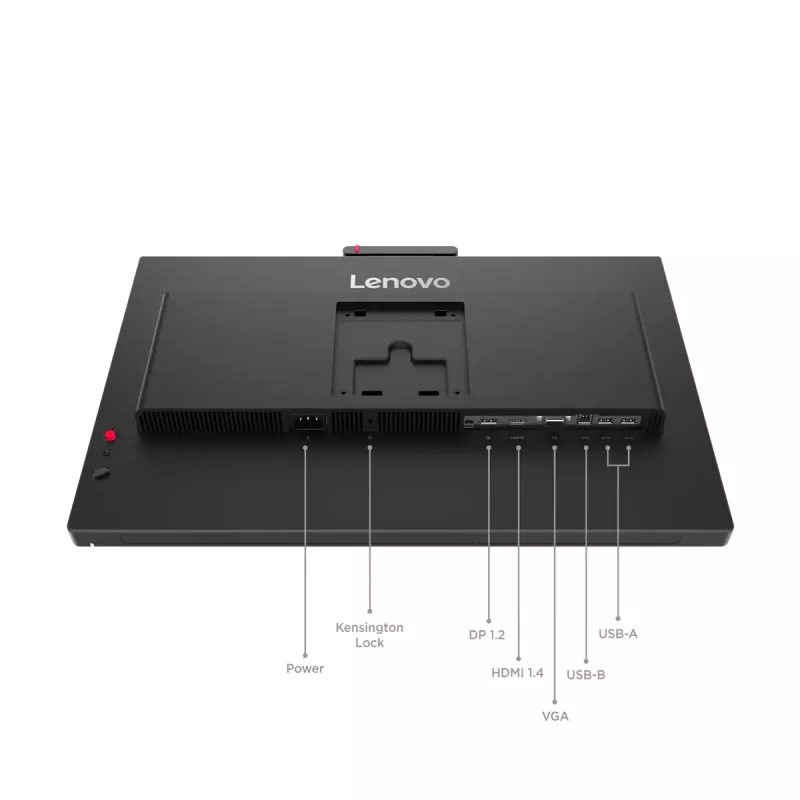 Monitor Lenovo ThinkVision T27QD-4v 27 inch (68.6 cm) Quad HD 2560×1440 IPS LCD, 6 ms, 350 cd/m², USB hub, speakers, VESA, height adjustable