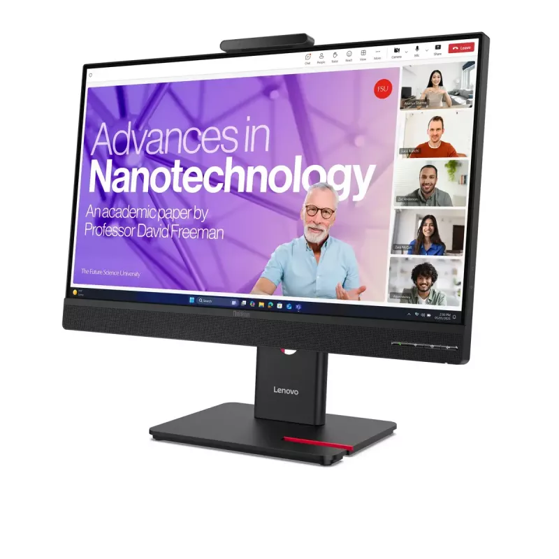 Monitor Lenovo ThinkVision T27QD-4v 27 inch (68.6 cm) Quad HD 2560×1440 IPS LCD, 6 ms, 350 cd/m², USB hub, speakers, VESA, height adjustable