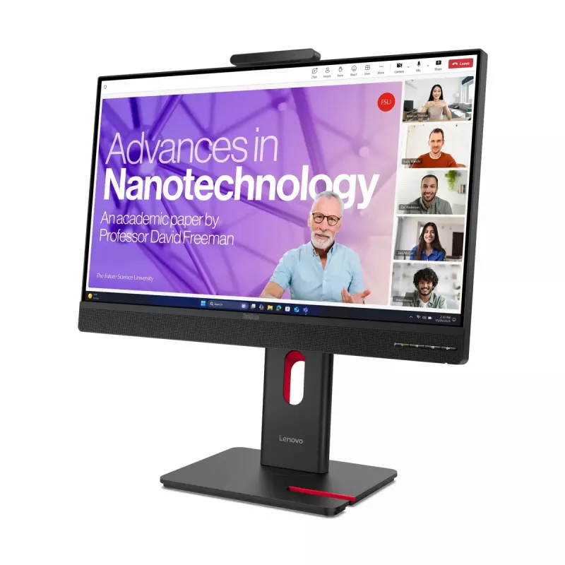 Monitor Lenovo ThinkVision T27QD-4v 27 inch (68.6 cm) Quad HD 2560×1440 IPS LCD, 6 ms, 350 cd/m², USB hub, speakers, VESA, height adjustable
