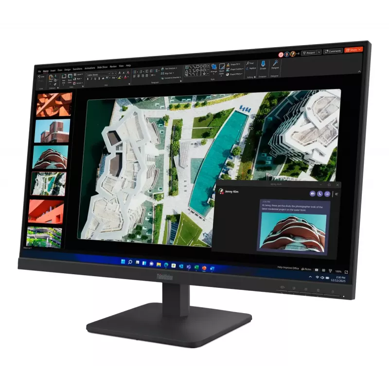 27-inch Lenovo ThinkVision S27-4e monitor, 1920×1080 Full HD, IPS, 6 ms, 300 cd/m², VESA, black