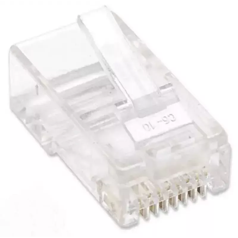 Intellinet RJ45 Modular Plugs, Cat5e, UTP, 2-prong, for stranded wire, 15 µ gold plated contacts, 100 pack