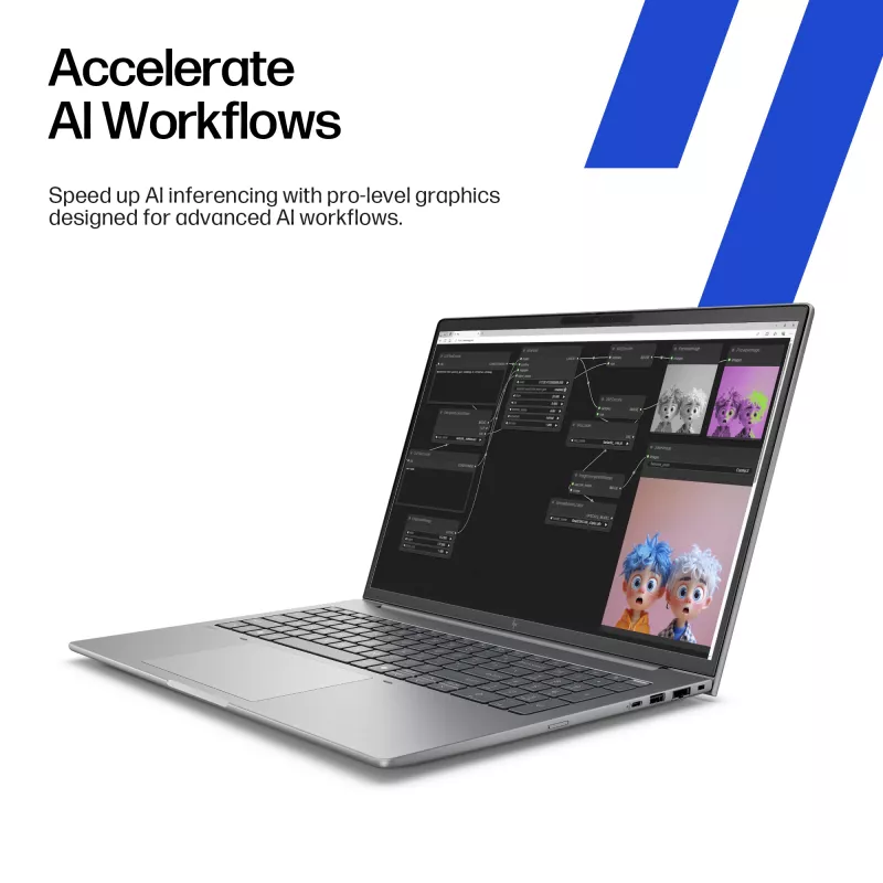 HP ZBook 8 G1ak Copilot+ PC AMD Ryzen AI 7 PRO 35.6 cm (14 inch) WUXGA 32 GB DDR5-SDRAM Wi-Fi 7 (802.11be) Windows 11 Pro AI Workstation, AI PC