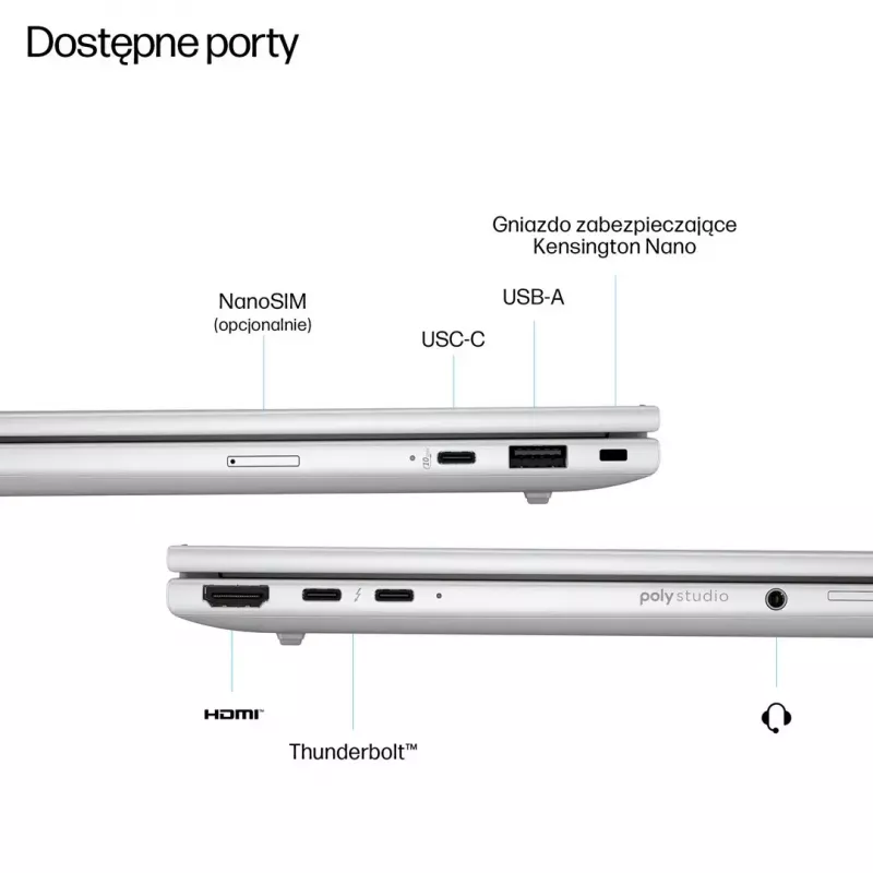 Notebook HP EliteBook G8 Ultra 7 255U 16 inch WUXGA IPS 400 nits 32GB DDR5 5600 1TB SSD Arc Cam IR 5MP 62Wh W11Pro Glacier Silver