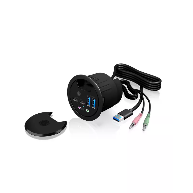 ICY BOX IB-HUB1403B socket-outlet Anthracite