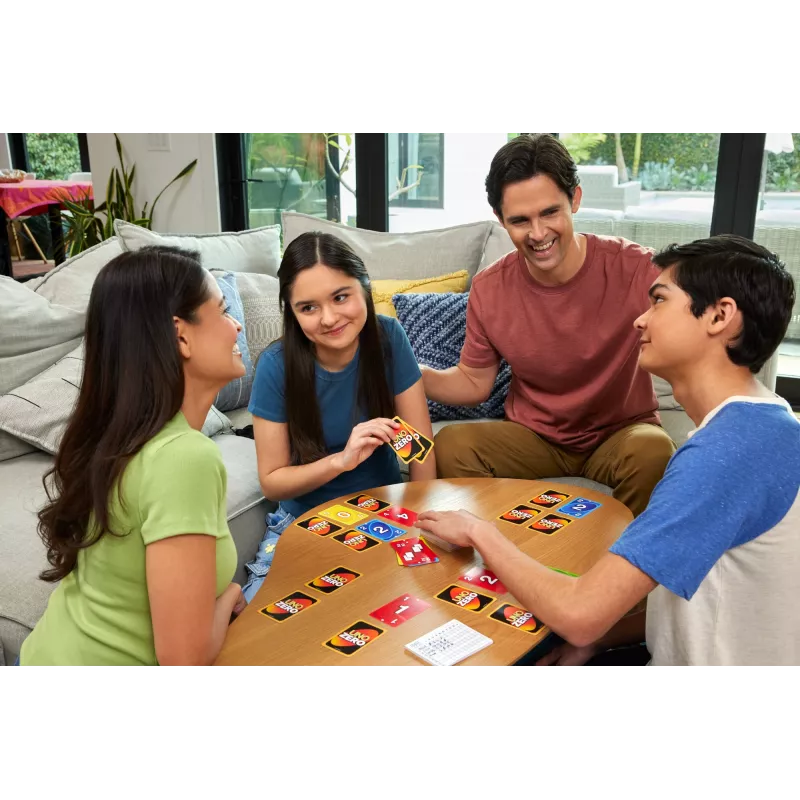 Card Game MATTEL UNO Zero — Shedding Card Game, Age 7+, Includes Deck and Scorecard