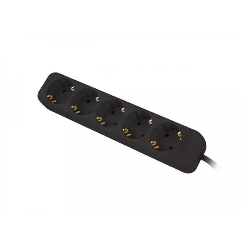 Power extension Lanberg PS0-05F-0150-BK 1.5m 5 AC outlets Indoor Black