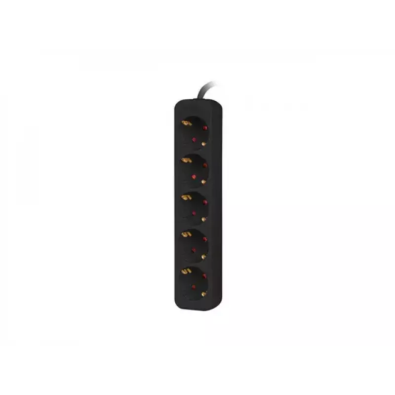Power extension Lanberg PS0-05F-0150-BK 1.5m 5 AC outlets Indoor Black