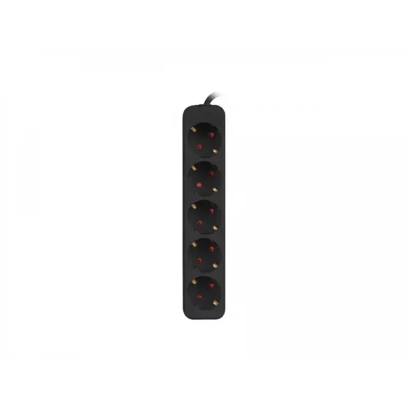Power extension Lanberg PS0-05F-0150-BK 1.5m 5 AC outlets Indoor Black