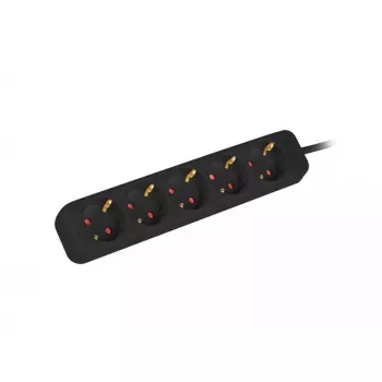 Power extension Lanberg PS0-05F-0150-BK 1.5m 5 AC outlets Indoor Black