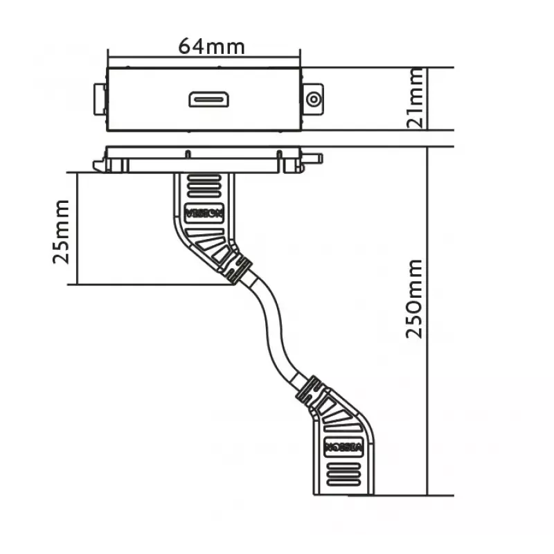 HDMI socket-outlet Vision TC3