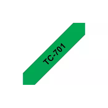 Labeling Tape Brother TC701 12mm Black on Green