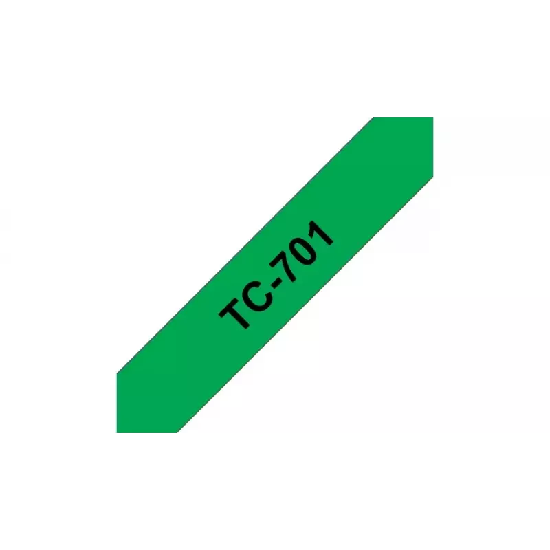 Labeling Tape Brother TC701 12mm Black on Green