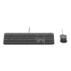 Wired Full-size Keyboard with Mouse Logitech 920-013349 — USB, QWERTY US International, Graphite, 1.8 m cable