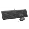 Wired Full-size Keyboard with Mouse Logitech 920-013349 — USB, QWERTY US International, Graphite, 1.8 m cable