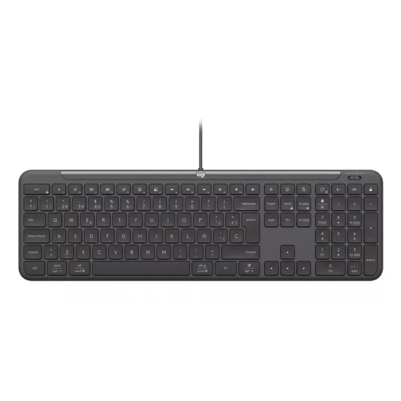 Wired Full-size Keyboard with Mouse Logitech 920-013349 — USB, QWERTY US International, Graphite, 1.8 m cable