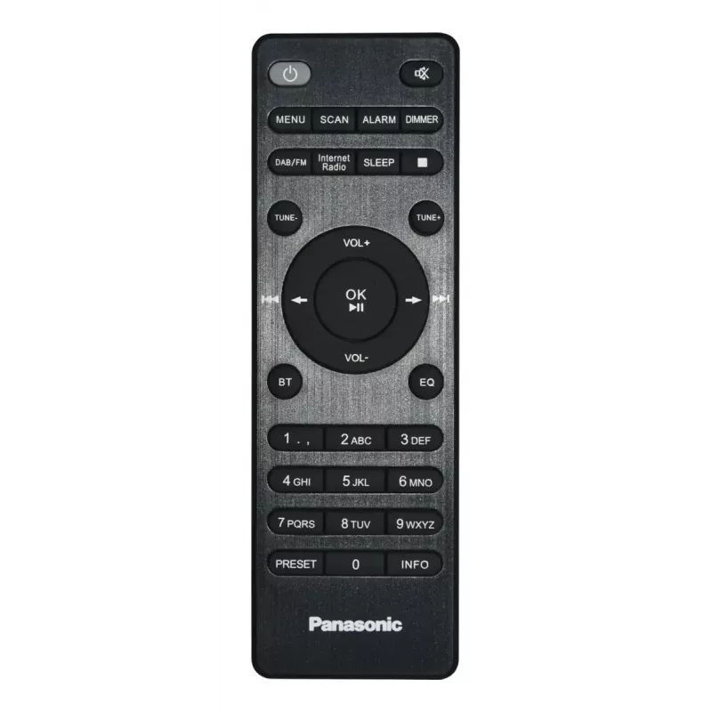 Portable Radio Panasonic RF-D40EG-K — Digital Tuner, FM 87.5–108 MHz, 6 W RMS, LCD 2.4 inch, Wi‑Fi/Wi‑Fi 4, External Antenna, Black