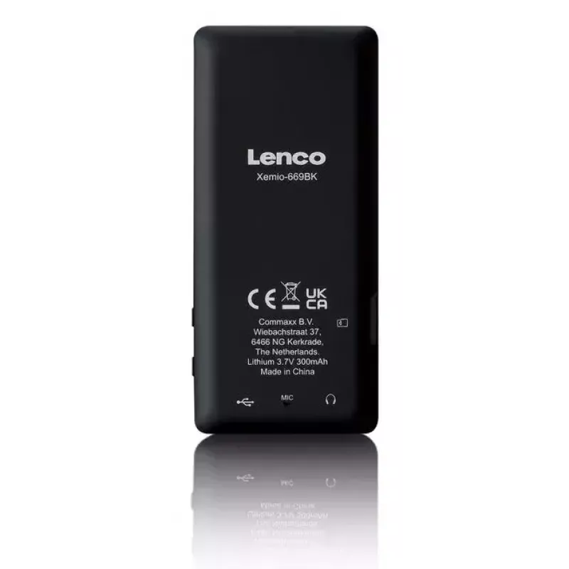 MP3 player Lenco Xemio-669BK 8 GB Black LCD 18h playback