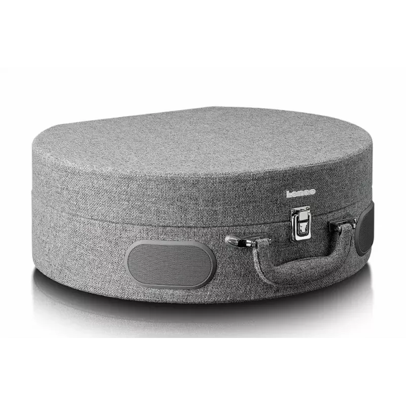 Turntable suitcase Lenco LS66GY with built-in speakers, portable record player, integrated amp