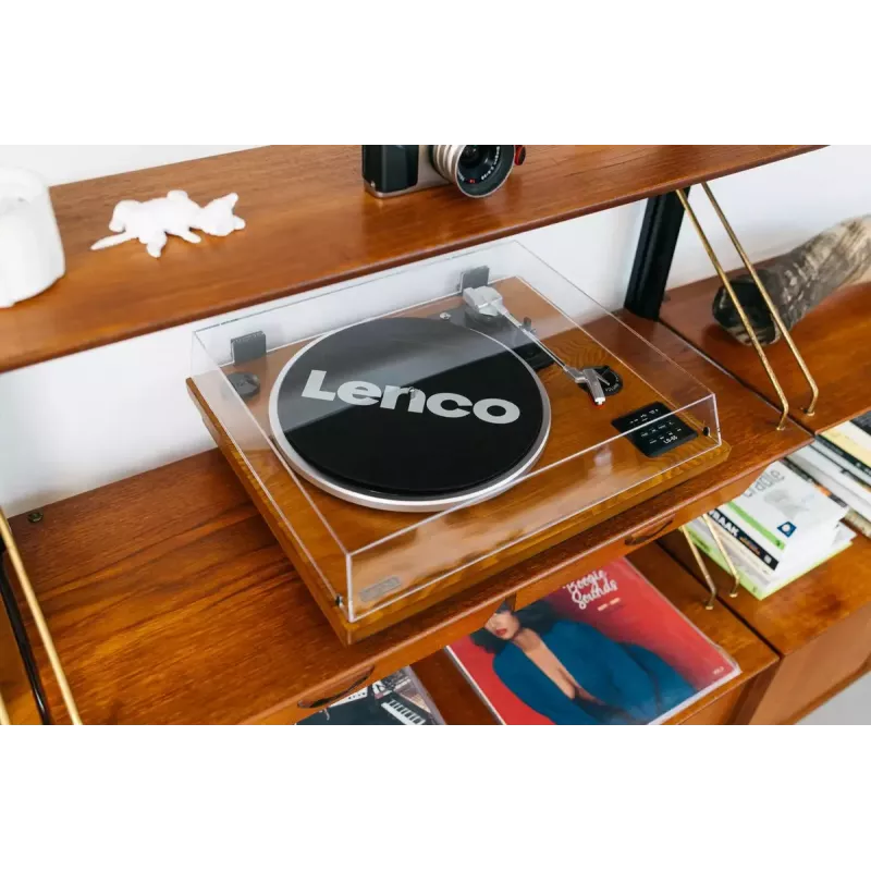 Belt-drive audio turntable Lenco LS-55WA Wood Semi Automatic USB Bluetooth