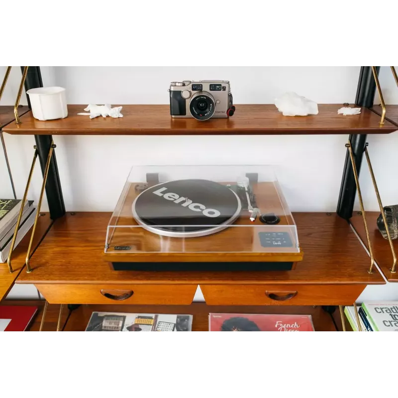 Belt-drive audio turntable Lenco LS-55WA Wood Semi Automatic USB Bluetooth