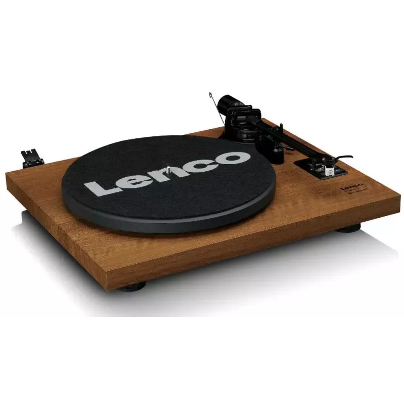 Turntable Lenco LS-480WD with built-in amplifier, Bluetooth, belt drive, 33/45 RPM, 2×30W RMS, wooden speakers
