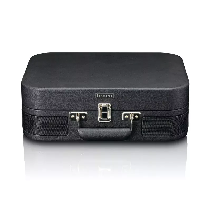 Turntable suitcase Lenco TT116BK with built-in speakers — portable vinyl player, black