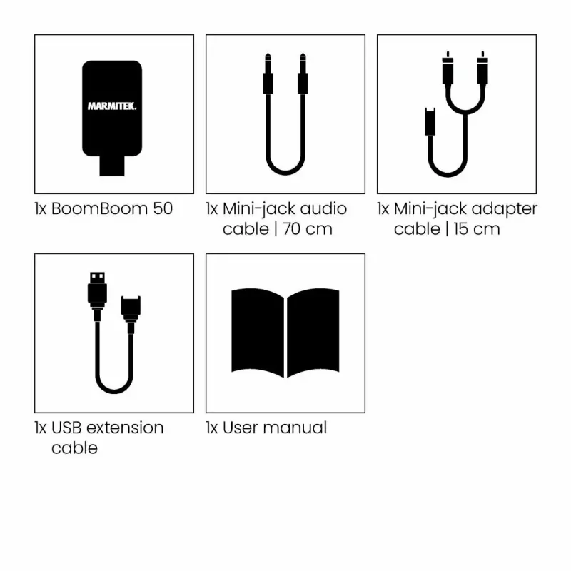 Audio Cable Marmitek BoomBoom 50 3.5 mm 30 m Black
