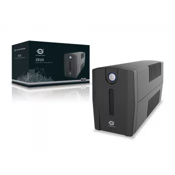 Conceptronic ZEUS 650VA 360W UPS, schuko socket, Line-Interactive, 0.65 kVA, 360 W, 220 V, 240 V, 220 V