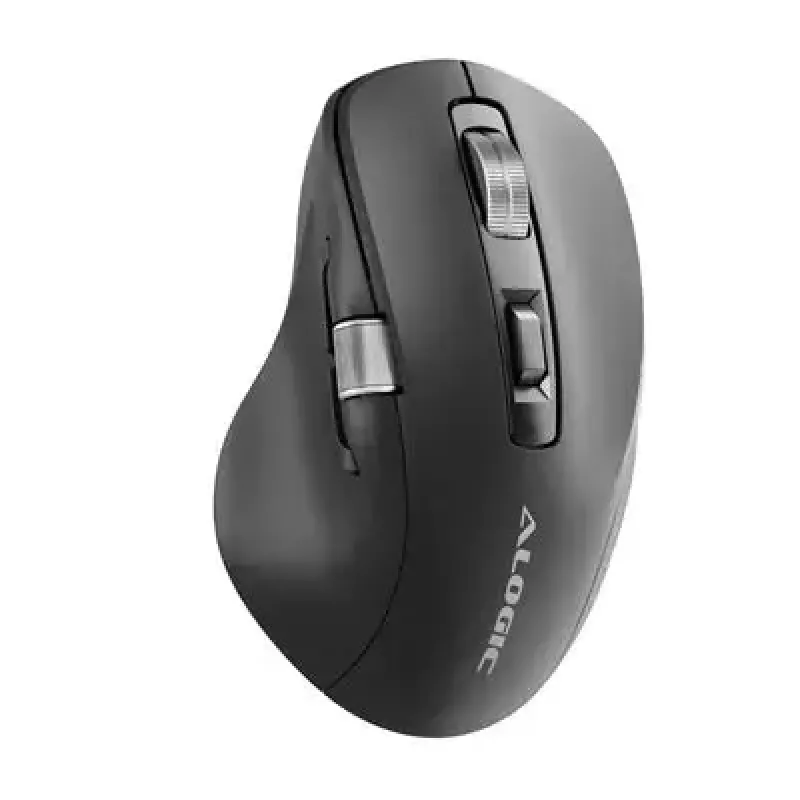 ALOGIC AMBT7KBK wireless mouse — Right-hand, RF + Bluetooth, 6400 DPI, 7 buttons, black