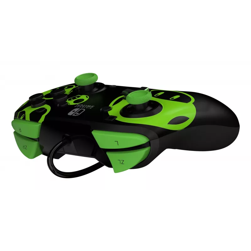 Gamepad PDP REMATCH Wired Controller 1-Up Glow in the Dark for Nintendo Switch, USB, 3m cable, D-pad, Home button, Black/Green