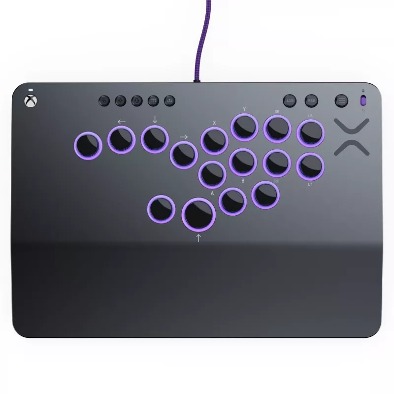PDP Victrix Pro KO Leverless Fight Stick Grey USB Fightstick PC, Xbox Series S, Xbox Series X