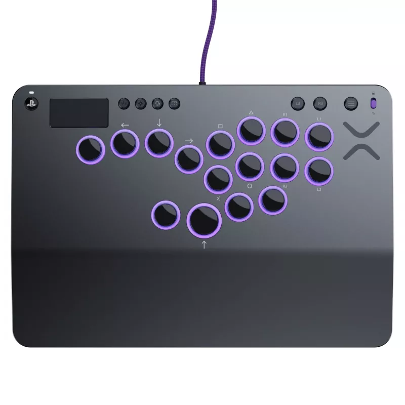 PDP Victrix Pro KO Leverless Fight Stick Grey USB Fightstick PC, PlayStation 4, PlayStation 5