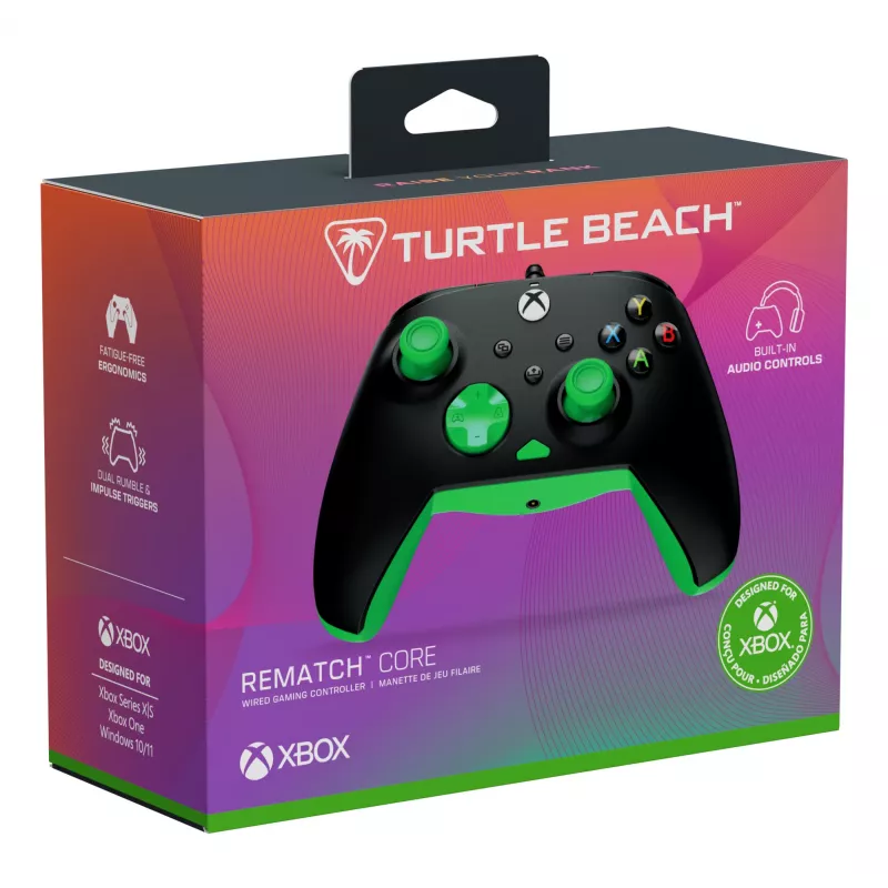 Gamepad Turtle Beach Rematch Core Black Green USB Wired PC Xbox
