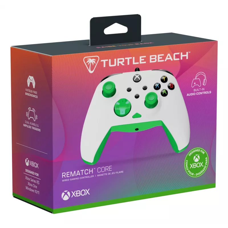 Gamepad Turtle Beach Rematch Core Green White USB PC Xbox Series
