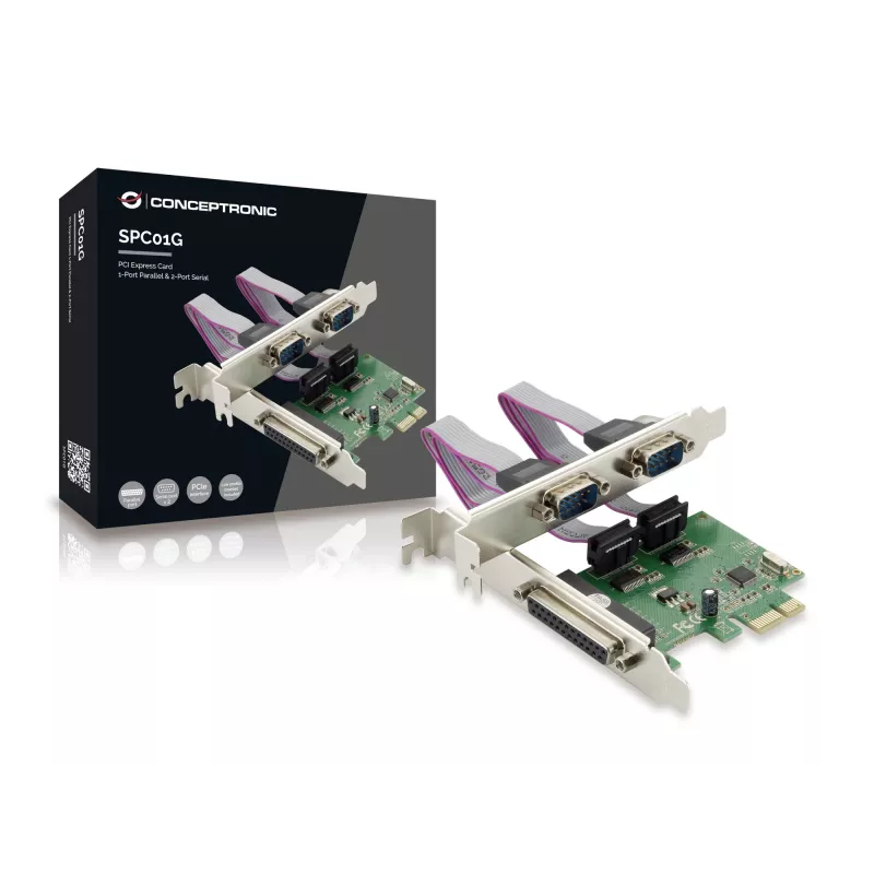 Conceptronic PCI Express Card 1-Port Parallel & 2-Port Serial