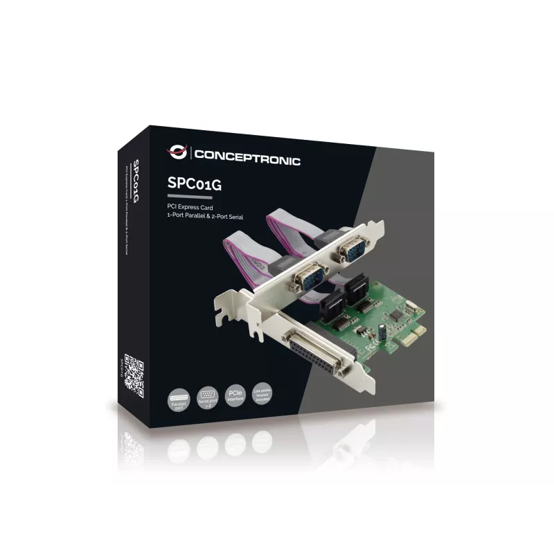 Conceptronic PCI Express Card 1-Port Parallel & 2-Port Serial