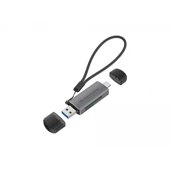 Conceptronic BIAN05G 2-in-1 USB 3.0 Dual Plug Card Reader, SD/MicroSD 3.0, UHS-I