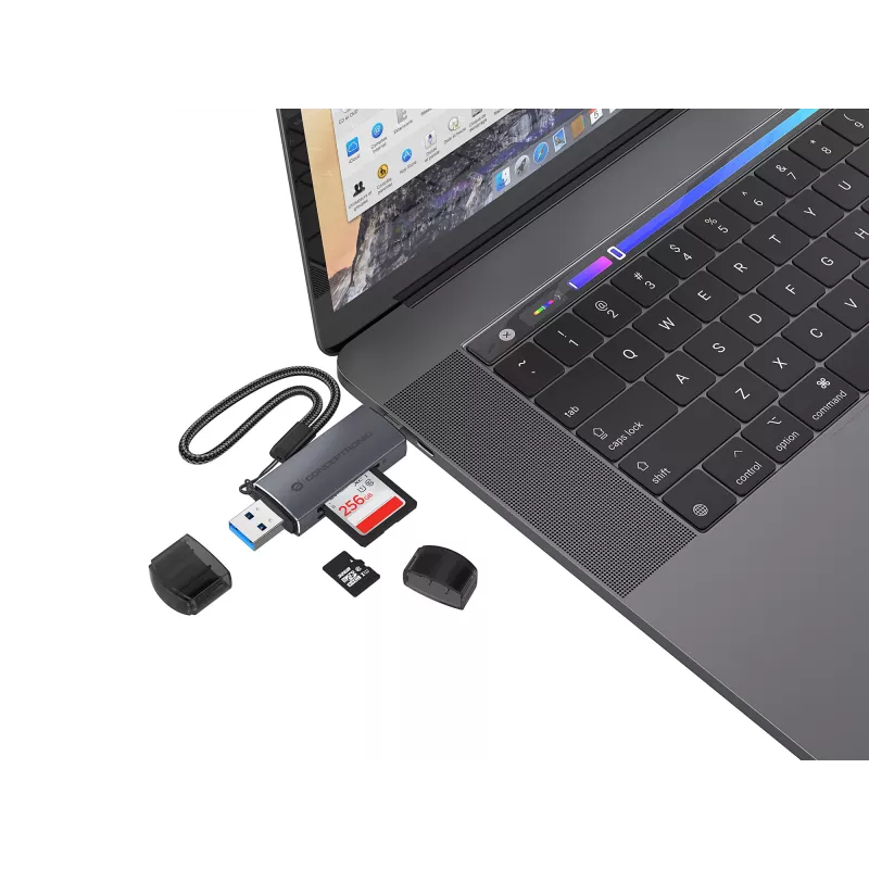 Conceptronic BIAN05G 2-in-1 USB 3.0 Dual Plug Card Reader, SD/MicroSD 3.0, UHS-I