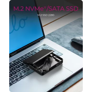 ICY BOX IB-CR601M-C31 SSD enclosure Black M.2