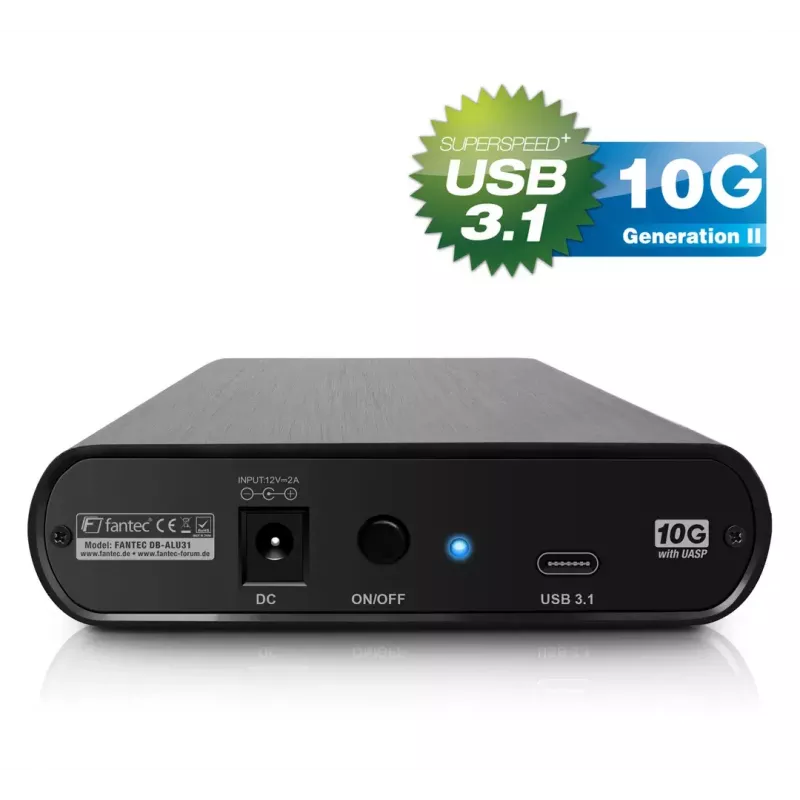 HDD enclosure Fantec DB-ALU31 Black 3.5 inch