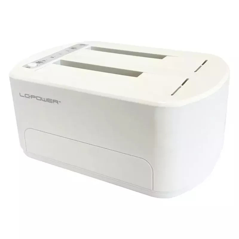 LC Power LC-DOCK-U3-VI - HDD / SSD Dockingstation - 2.5, 3.5 (6,4 cm, 8,9 cm) - 2 Sender/Kanal - SATA - USB 3,2 (Gen 2x1) - weiß, Eierschale (LC-DOCK-