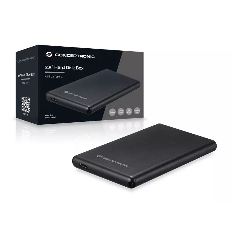 HDD enclosure Conceptronic 2.5 inch Hard Disk Box USB 3.1 Type-C