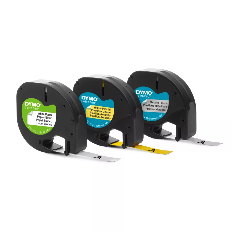 Label-making tape DYMO LetraTag assorted 3 pack