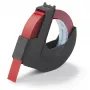 DYMO Authentic Embossing Label Tape | 9 mm x 3 m roll | White Print on Red | Self-Adhesive | for Embossing Label Makers | 1 Count