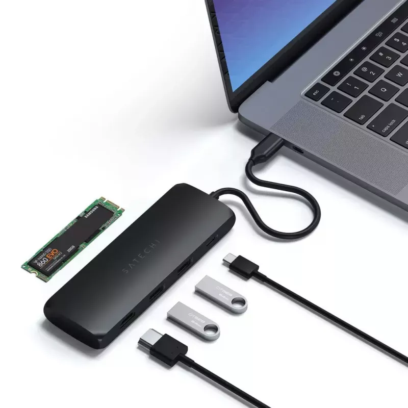 Laptop Dock Satechi ST-UCHSEK Wired USB 3.2 Gen 2 Type-A Black