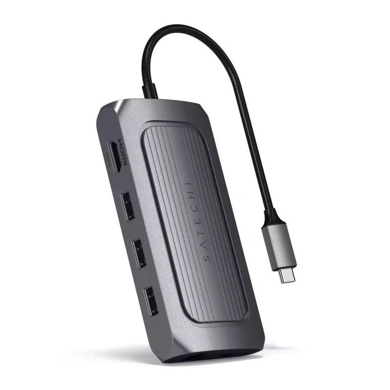Laptop Dock Satechi ST-U4MA3M USB Type-C Grey 100W Power Delivery