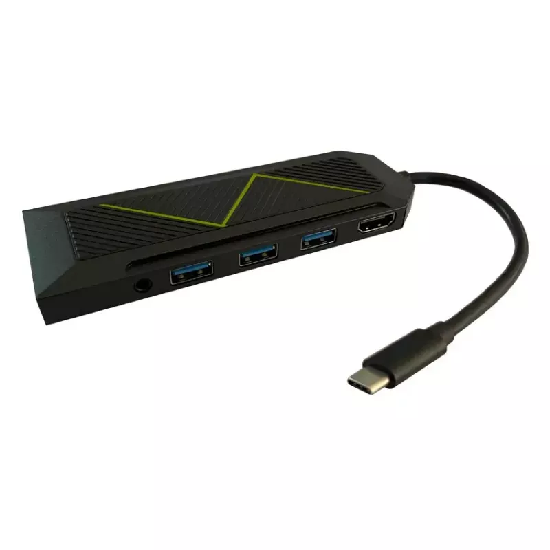 USB Hub LC-Power LC-HUB-C-MULTI-6-RGB Type-C 5000 Mbit/s Black